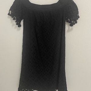 Charming Charlie Off the Shoulder black dress